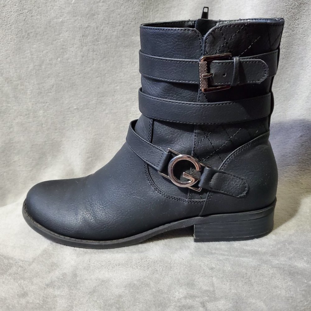 Guess Buckles and Straps Ankle Boots Black Size 9M - Picture 3 of 16